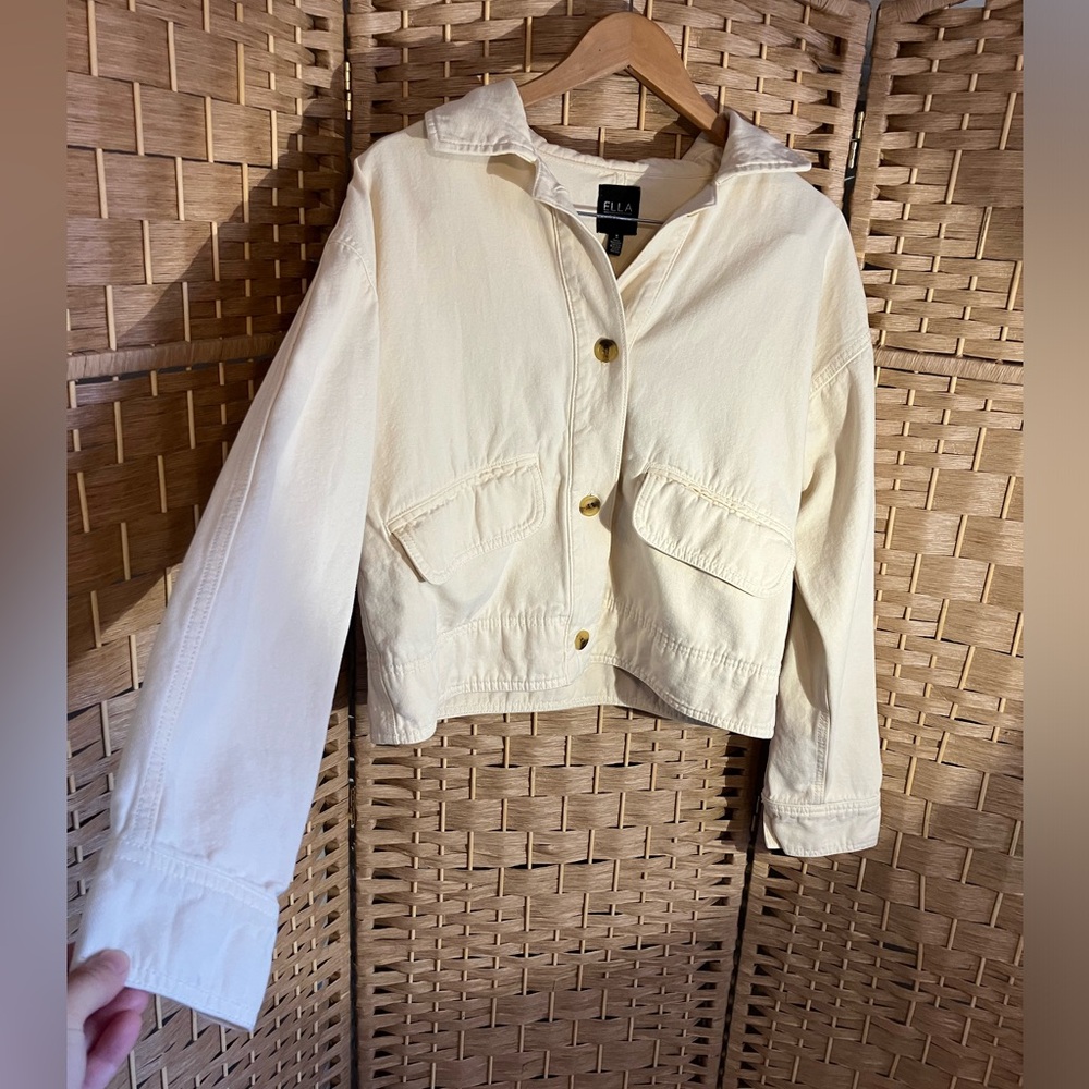 100% Cotton Ella Rafaella Women's Button Jacket - Picture 3 of 9